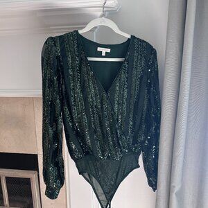Sequin Bodysuit, Perfect For Holiday Parties